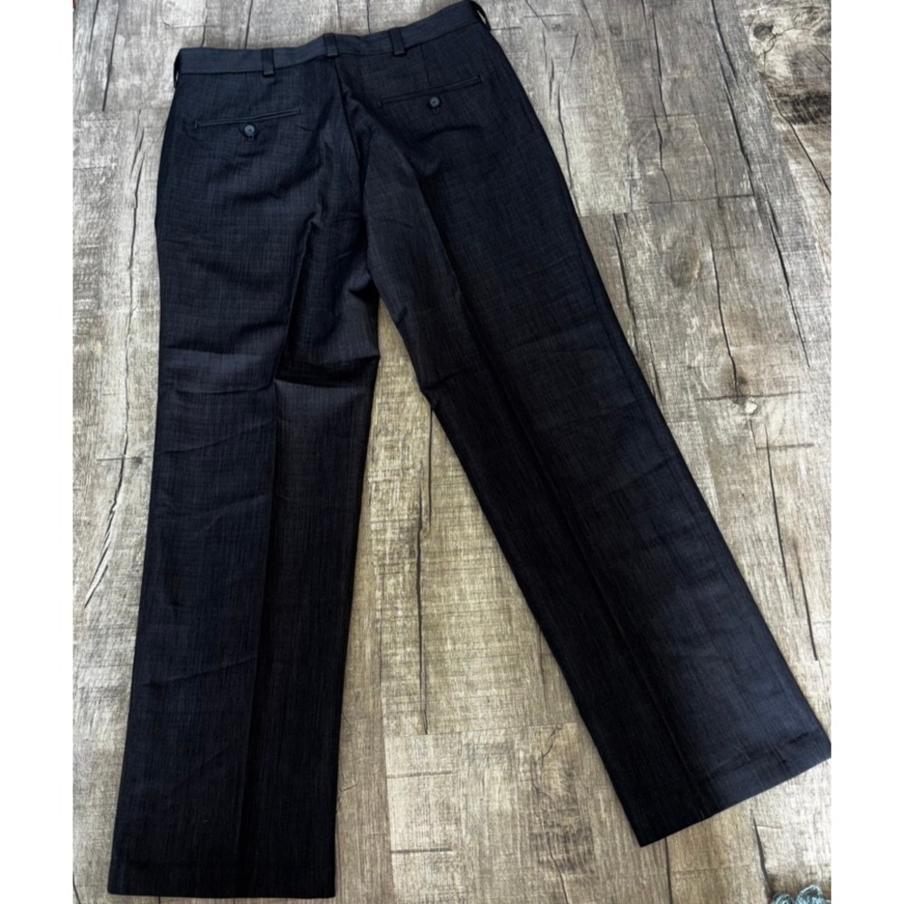 Kenneth Cole Reaction Mens Textured Stria Dress Pants Charcoal Grey 32W x30L NEW - Picture 4 of 4